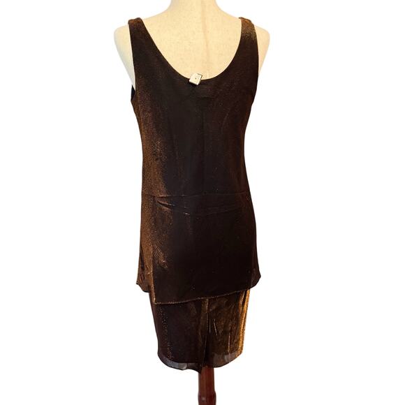 VTG Patra Petite formal Dance 6 Iridescent Brown Copper NWT Vintage Dark Fairy - Picture 3 of 11